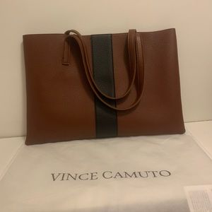 Vince Camuto Luck Tote - Brown Black Shoulder Bag